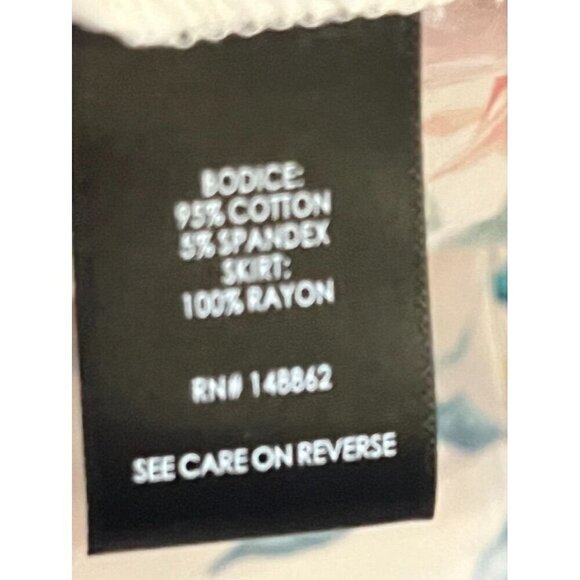 Torrid Floral Dress 4X White Midi Tropical Boho Coastal Feminine Hippie Classic - Picture 7 of 12